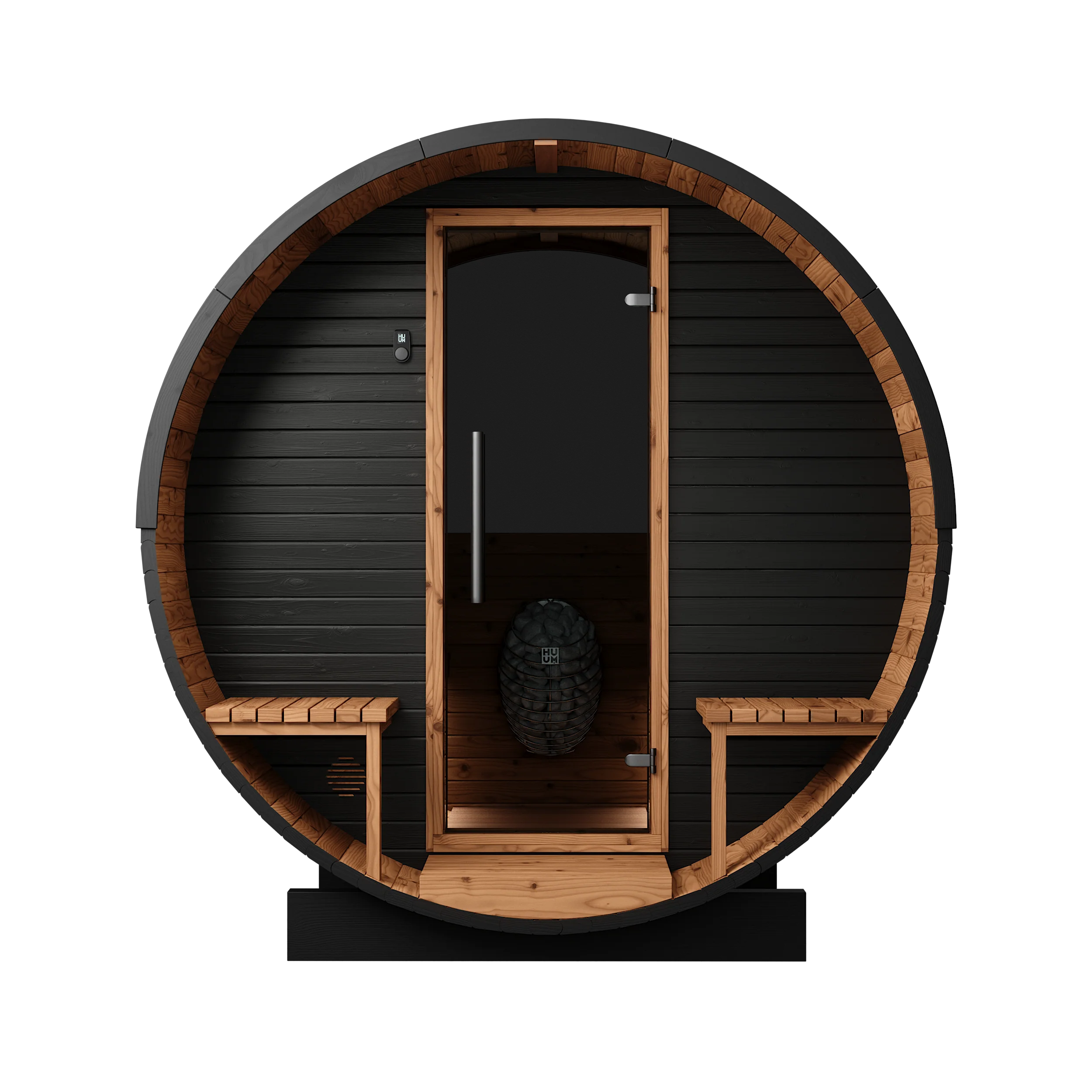 4 Person Barrel Sauna Kit with Porch - Thermory No. 60 & 61 - Image 13