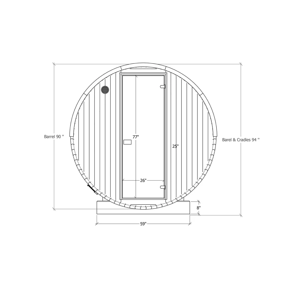 6 Person Barrel Sauna Kit - Thermory No. 62 & 63 - Image 8